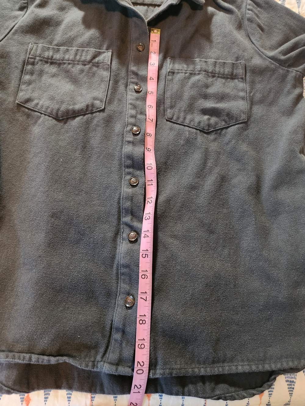 Madewell Sunday Flannel Charcoal Casual Button-Down - Picture 9 of 16